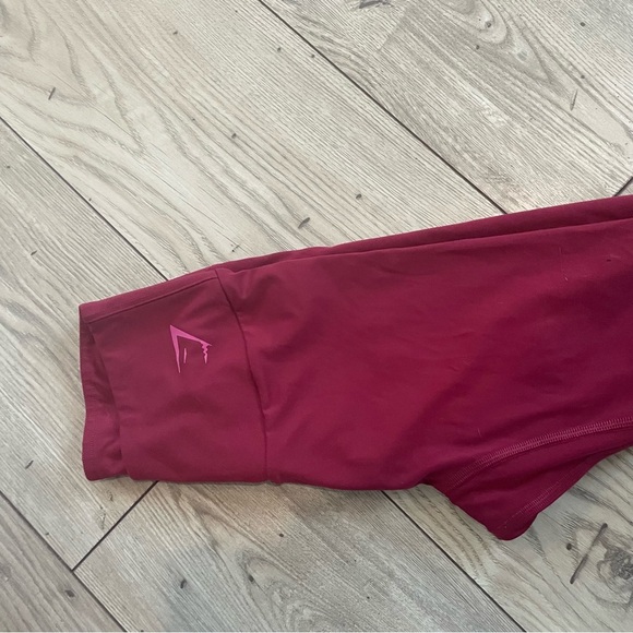 Gymshark Women's Deep Red Leggings Small - Picture 8 of 11
